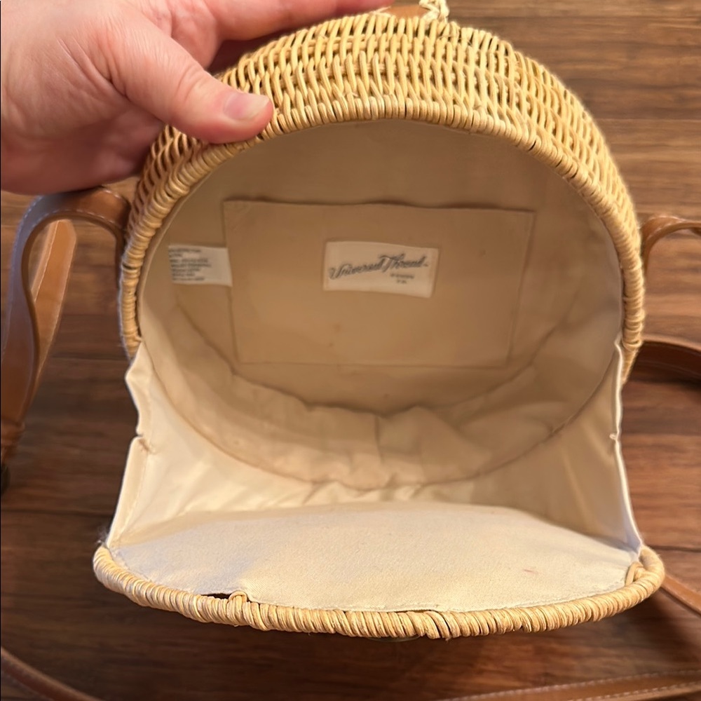 Universe Thread (Target) Small Rattan Bag Tan Woven Crossbody Bag - Picture 5 of 7